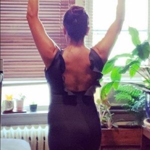 Jumpsuit with ruffled back